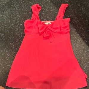 Elegant Red Sleeveless Dress